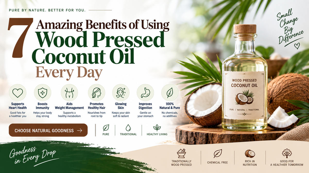 7 Amazing Benefits of Using Wood Pressed Coconut Oil Every Day