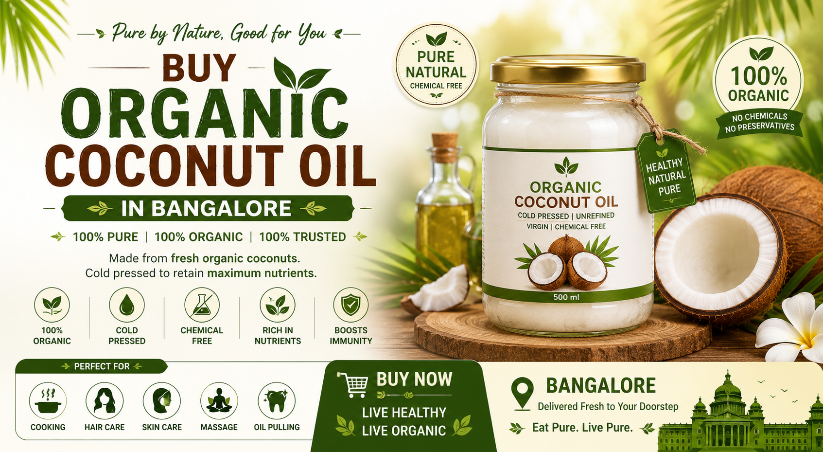 Buy Organic Coconut Oil Bangalore