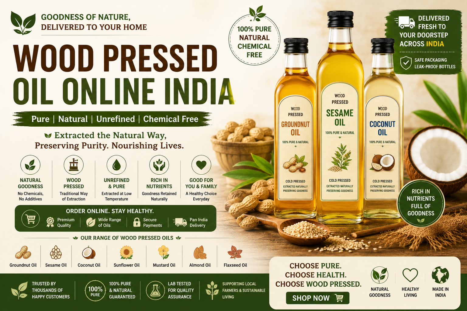 Wood Pressed Oil Online India