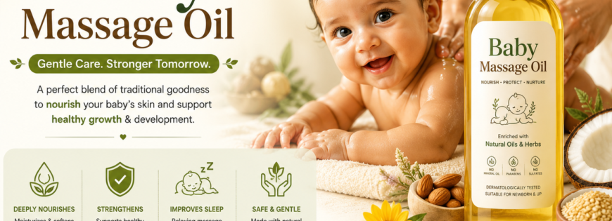 @Create image create a website bannerTraditional Baby Massage Oil without mobile number